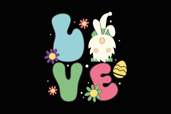 Love Gnome Easter SVG Retro Design