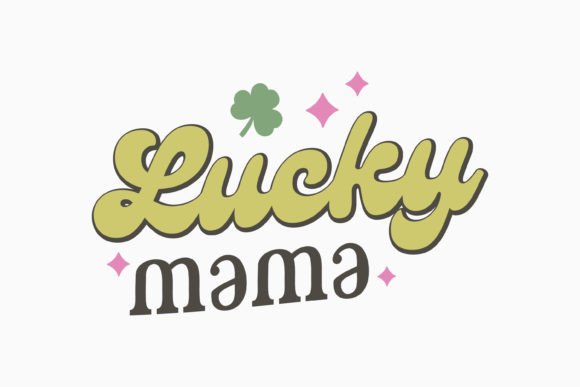 Lucky Mama St Patricks Day SVG Retro
