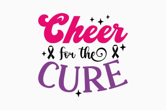 Retro Cheer Cancer Awareness SVG Design