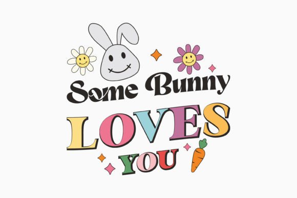 Retro Easter Bunny Quote SVG Design