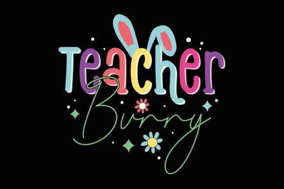 Retro Easter Teacher Bunny SVG Design
