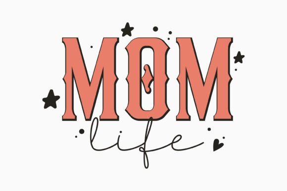 Retro Mom Life Lightning Bolt SVG Design