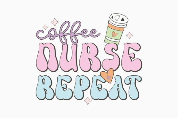 Retro Nurse Coffee Quote SVG Design
