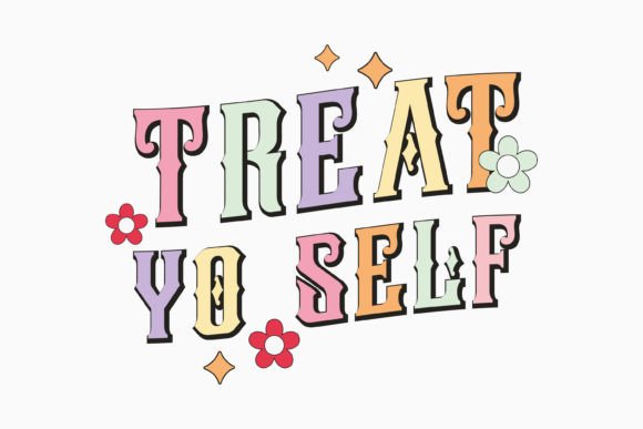 Treat Yo Self Retro Valentines Day SVG